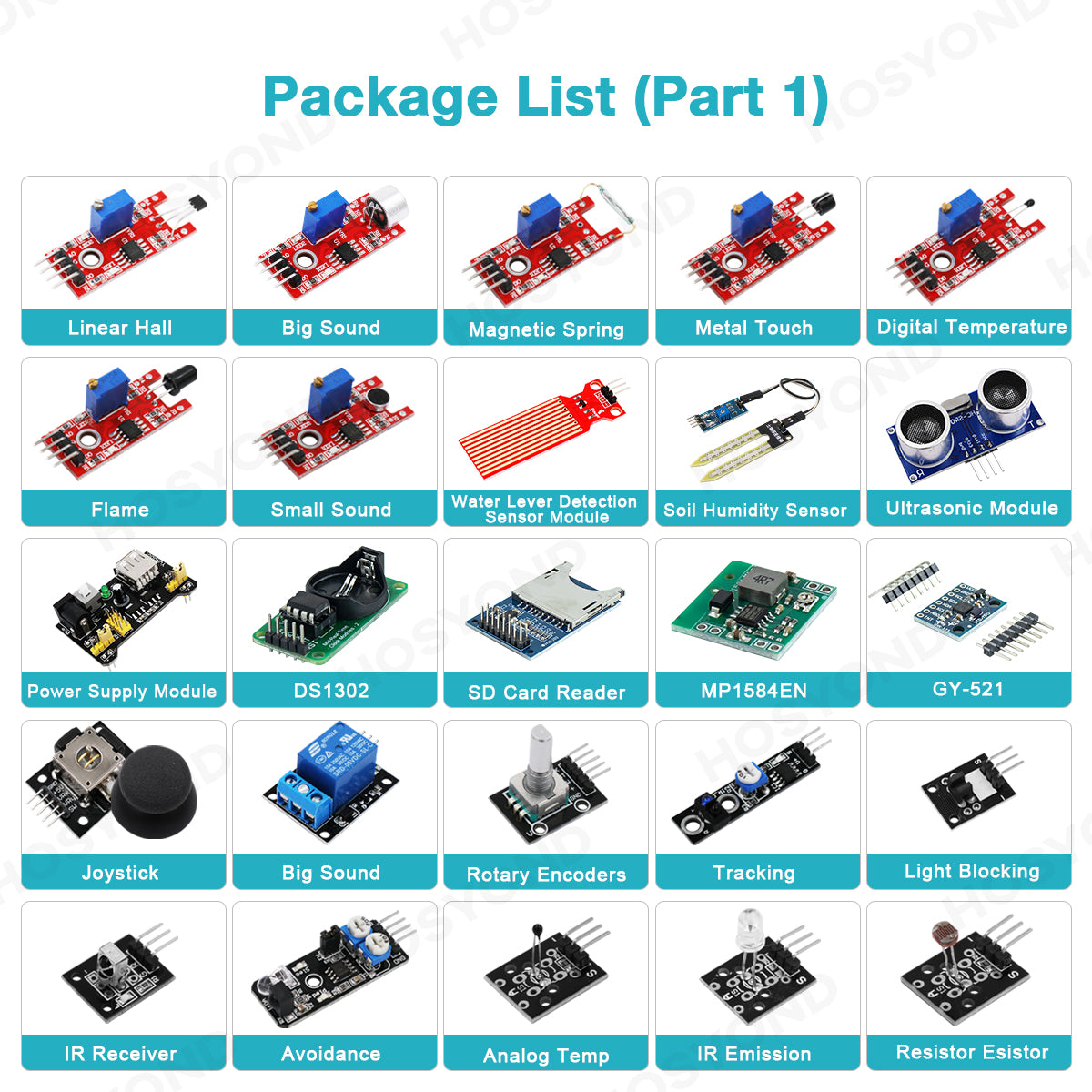 45 in 1 Sensor Module Starter Kit Sensor Module Starter Learning Suit Better Than 37 in 1 Sensor Kit for Arduino