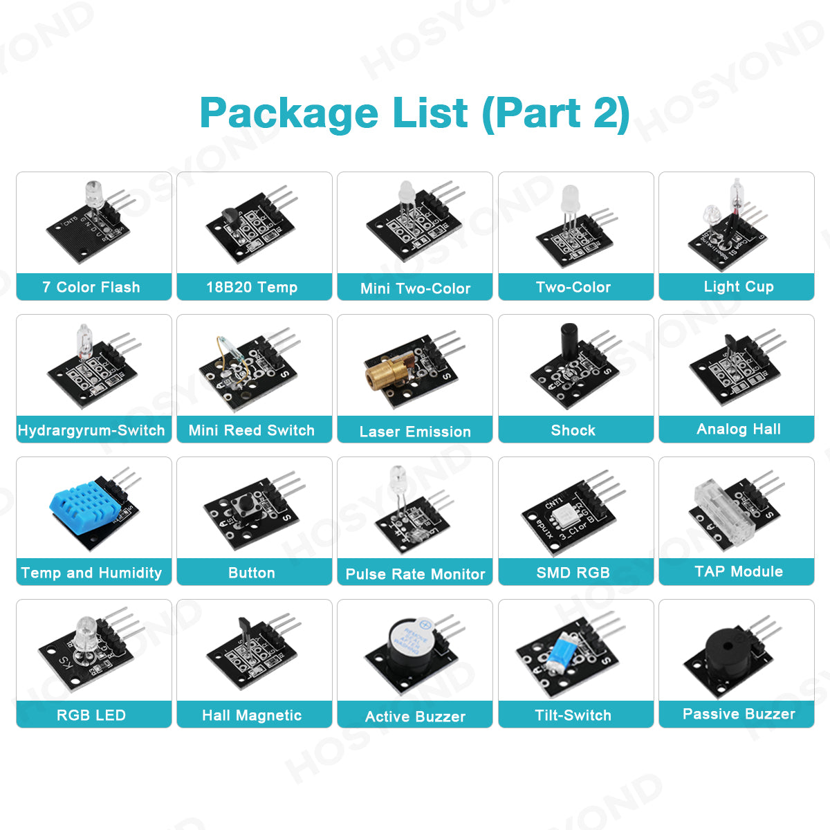 45 in 1 Sensor Module Starter Kit Sensor Module Starter Learning Suit Better Than 37 in 1 Sensor Kit for Arduino