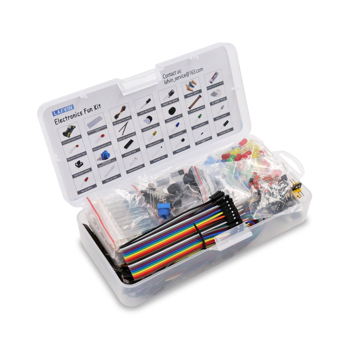 Electronics fun Kit Power Supply Module, Jumper Wire, Precision Potentiometer, 830 tie-points Breadboard for Arduino