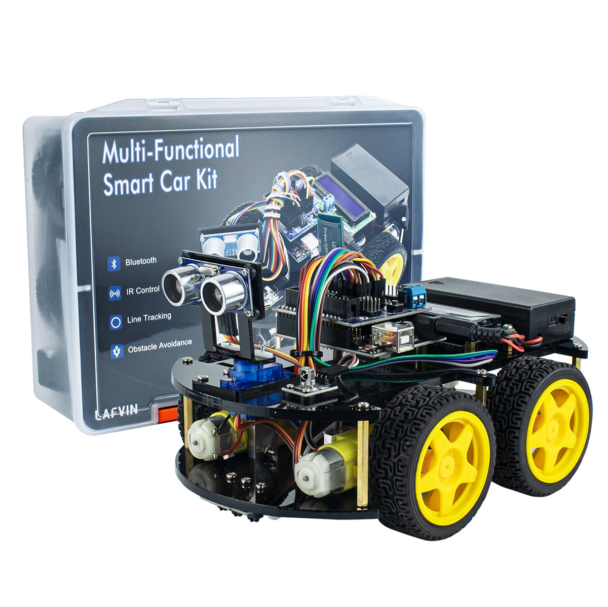 LAFVIN Robotic Starter Kit for Arduino Multi-function Robot Car DIY Electronic Kit with LCD Display