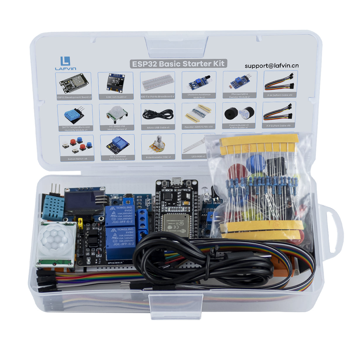 LAFVIN Basic Starter Kit for ESP32 ESP-32S WIFI I OT Development Board for Arduino Project Learning Kit with Tutorials
