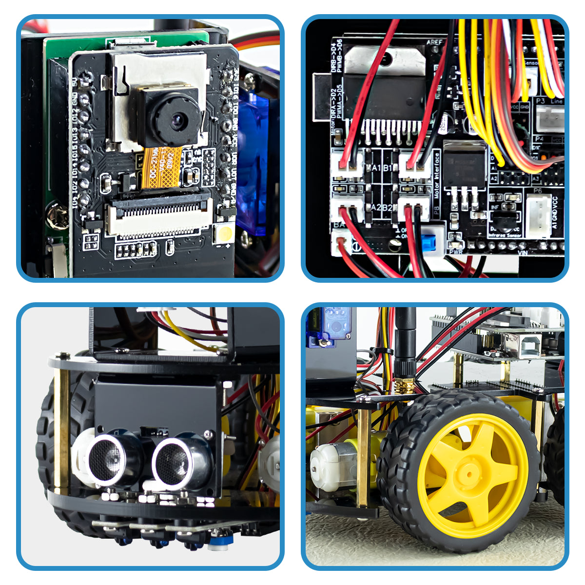 LAFVIN Robot Starter Kit for Arduino Project with ESP32 Camera WIFI Intelligent and Educational Robotic Car Kit for UNO R3