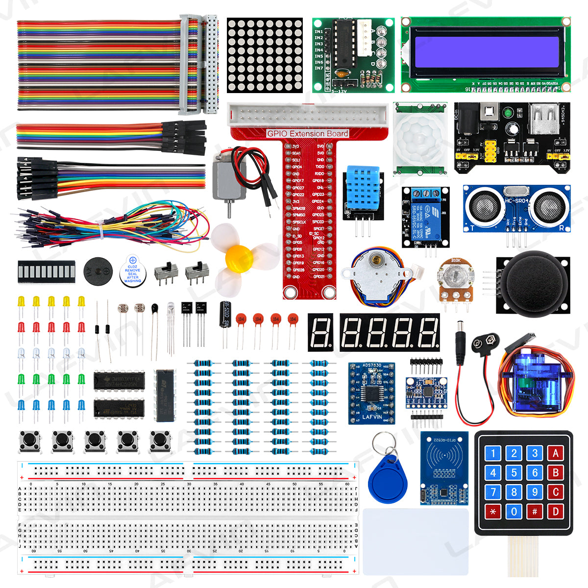 LAFVIN Super Starter Kit for Raspberry Pi Raspberry Pi 5/4/4B/3B/3B+,Python C Java Scratch ,with Tutorial Beginner Kit