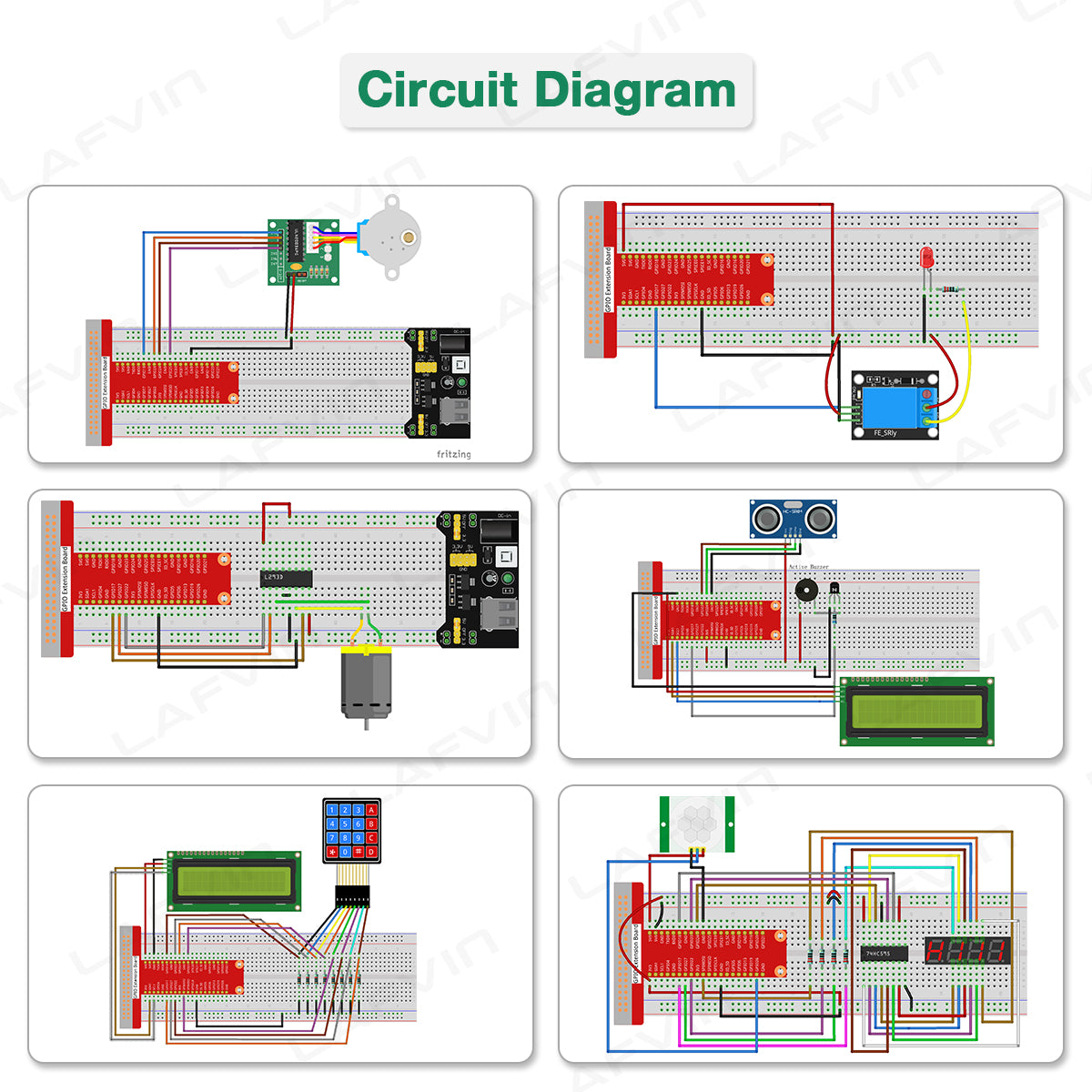 LAFVIN Super Starter Kit for Raspberry Pi Raspberry Pi 5/4/4B/3B/3B+,Python C Java Scratch ,with Tutorial Beginner Kit