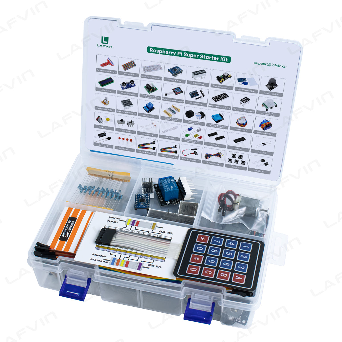LAFVIN Super Starter Kit for Raspberry Pi Raspberry Pi 5/4/4B/3B/3B+,Python C Java Scratch ,with Tutorial Beginner Kit