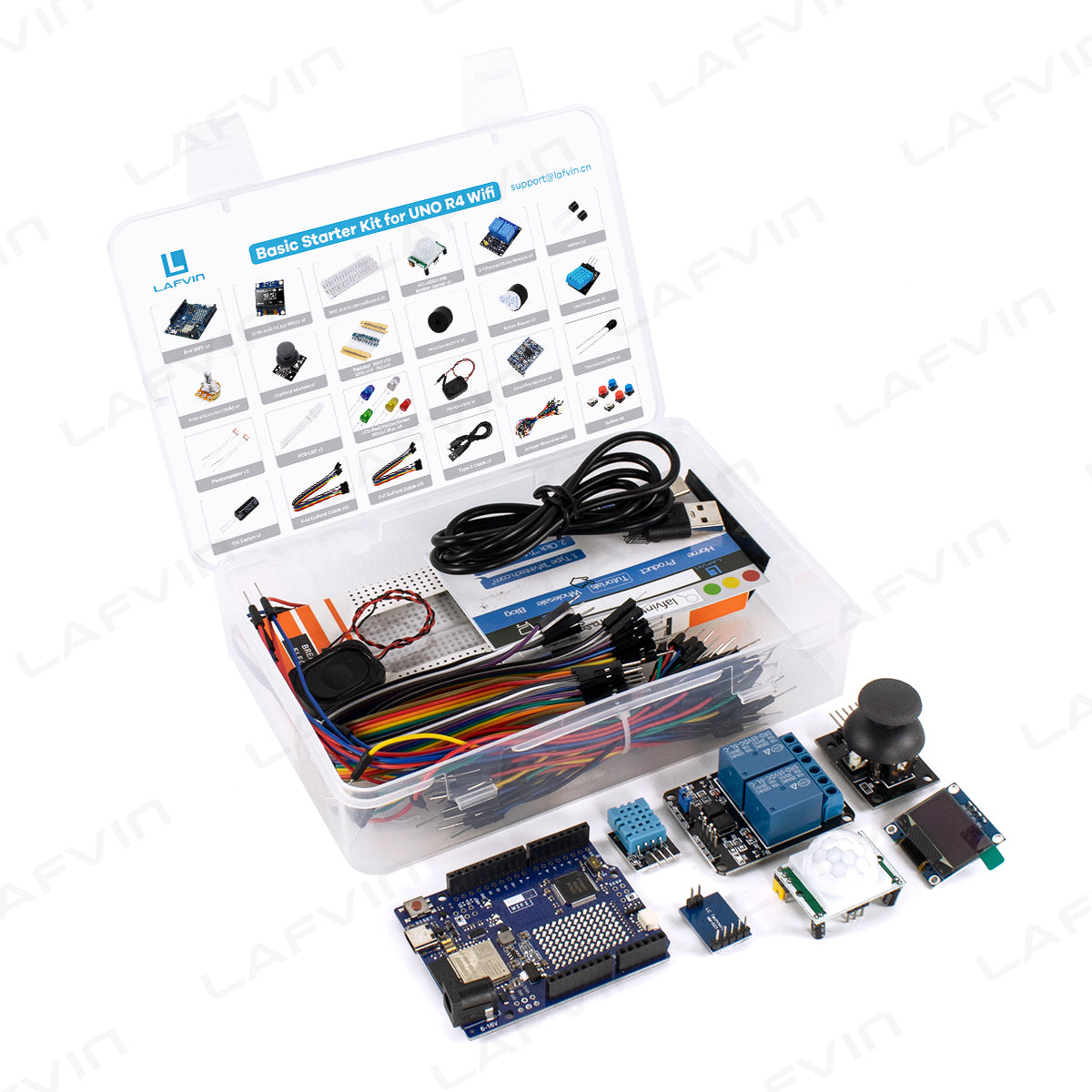LAFVIN Complete Starter Kit for Arduino for R4 with Tutorial Updated DIY Electronics Learning Set with Box