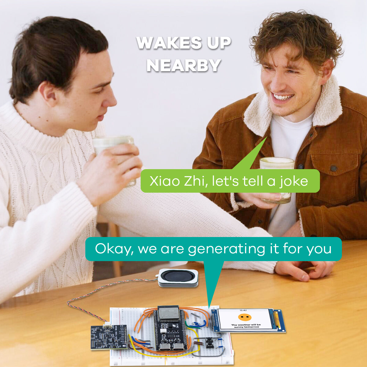 LAFVIN AI Chatbot Kit for ESP32 S3 Control Board Xiao Zhi AI Chatbot DIY Emotional Communication Learning Kit