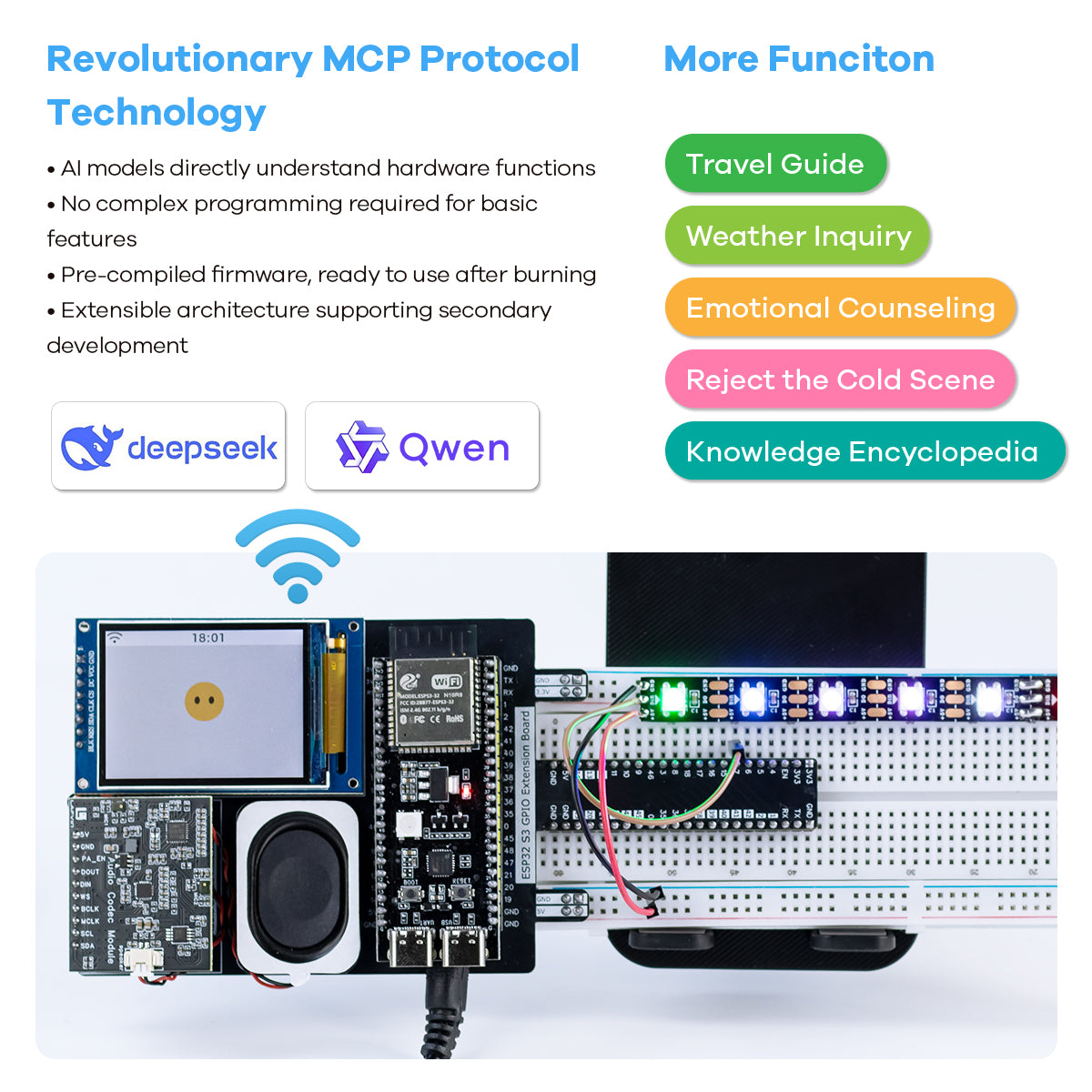 LAFVIN AI Chatbot DIY Kit for Arduino Programming AIoT Starter Kit ESP32-S3 Module DIY Emotional Communication Learning Kit