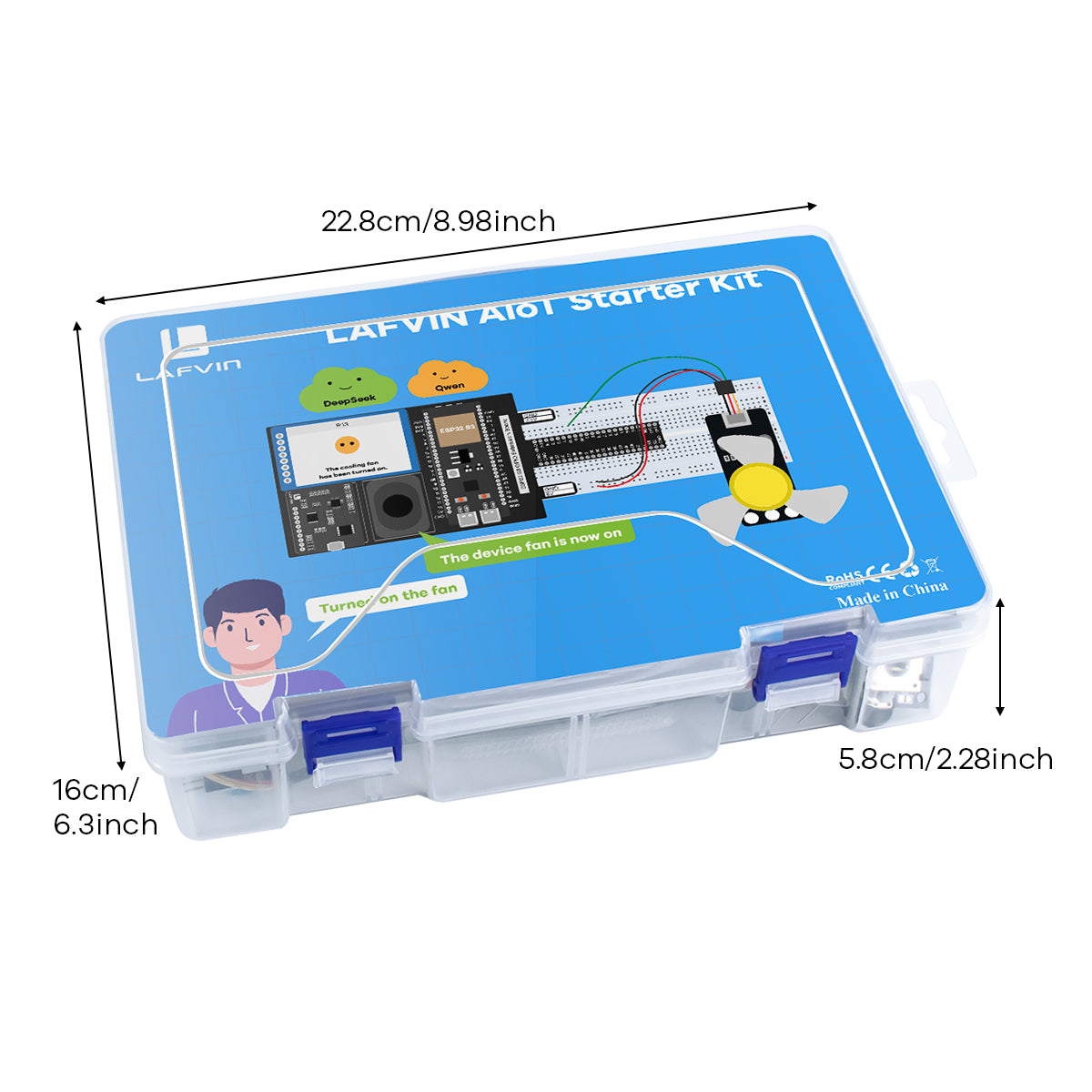 LAFVIN AI Chatbot DIY Kit for Arduino Programming AIoT Starter Kit ESP32-S3 Module DIY Emotional Communication Learning Kit