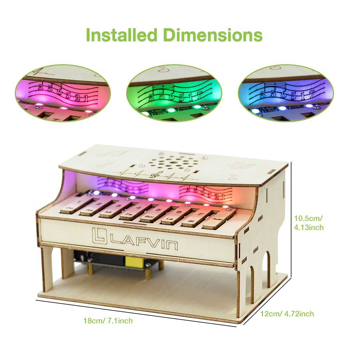 LAFVIN DIY ESP32 Electronic Piano Kit Robot Starter Automation Projects Wooden Piano Music Learning Kit