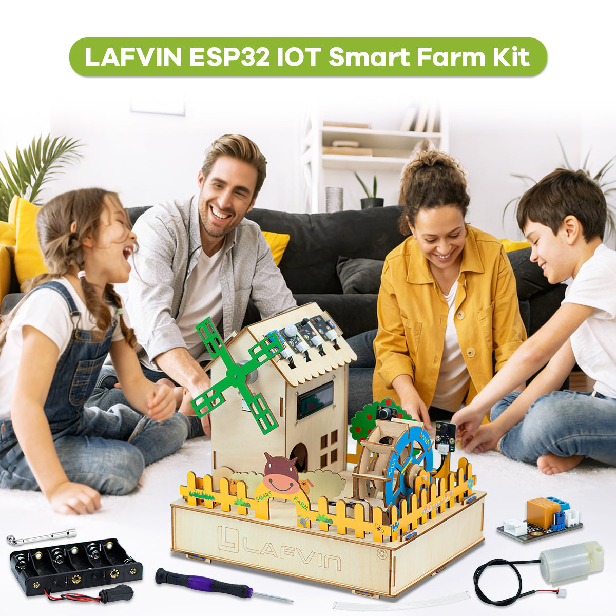 LAFVIN ESP32-IOT-Smart Farm Kit APP Remote Operation Voice Recognition Control Function DIY Programming Kit