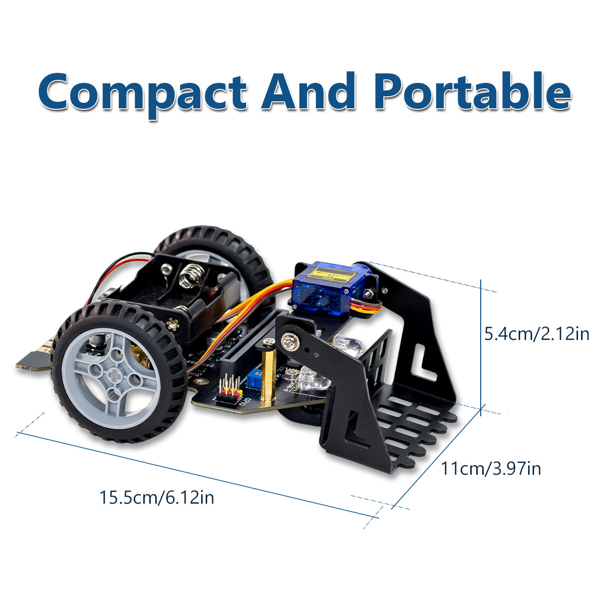 LAFVIN Micro:Bit-Smart Car 2WD Programmable DIY Robotics Kit STEM Educational Coding Building Kit for Students Beginners