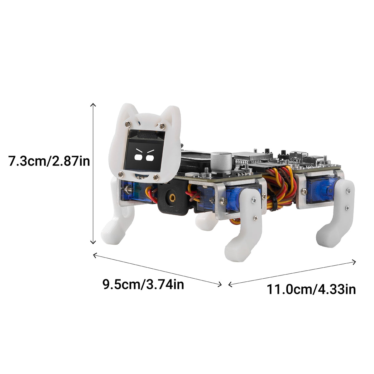 LAFVIN ESP32 S3 4DOF AI Robot Dog Kit Integrating AI Voice Interaction, Bionic Motion, OLED Facial Expression Display