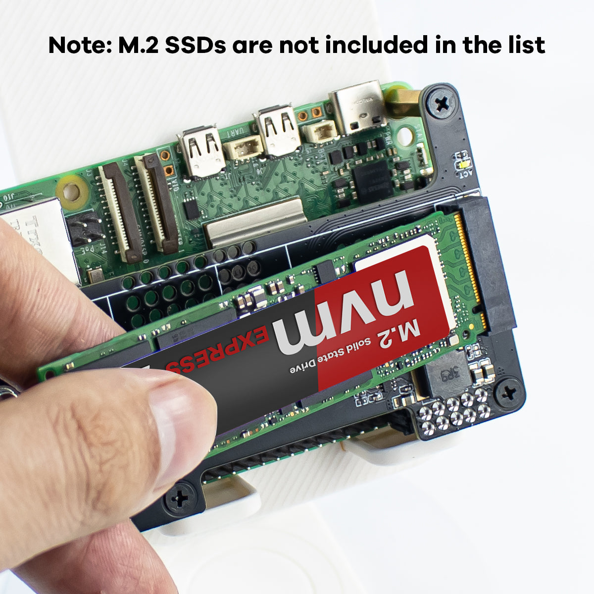 LAFVIN M.2 NVMe SSD Adapter for Raspberry Pi 5 - PCIe Gen3 High-Speed, Compatible with 2230/2242/2260/2280 sizes