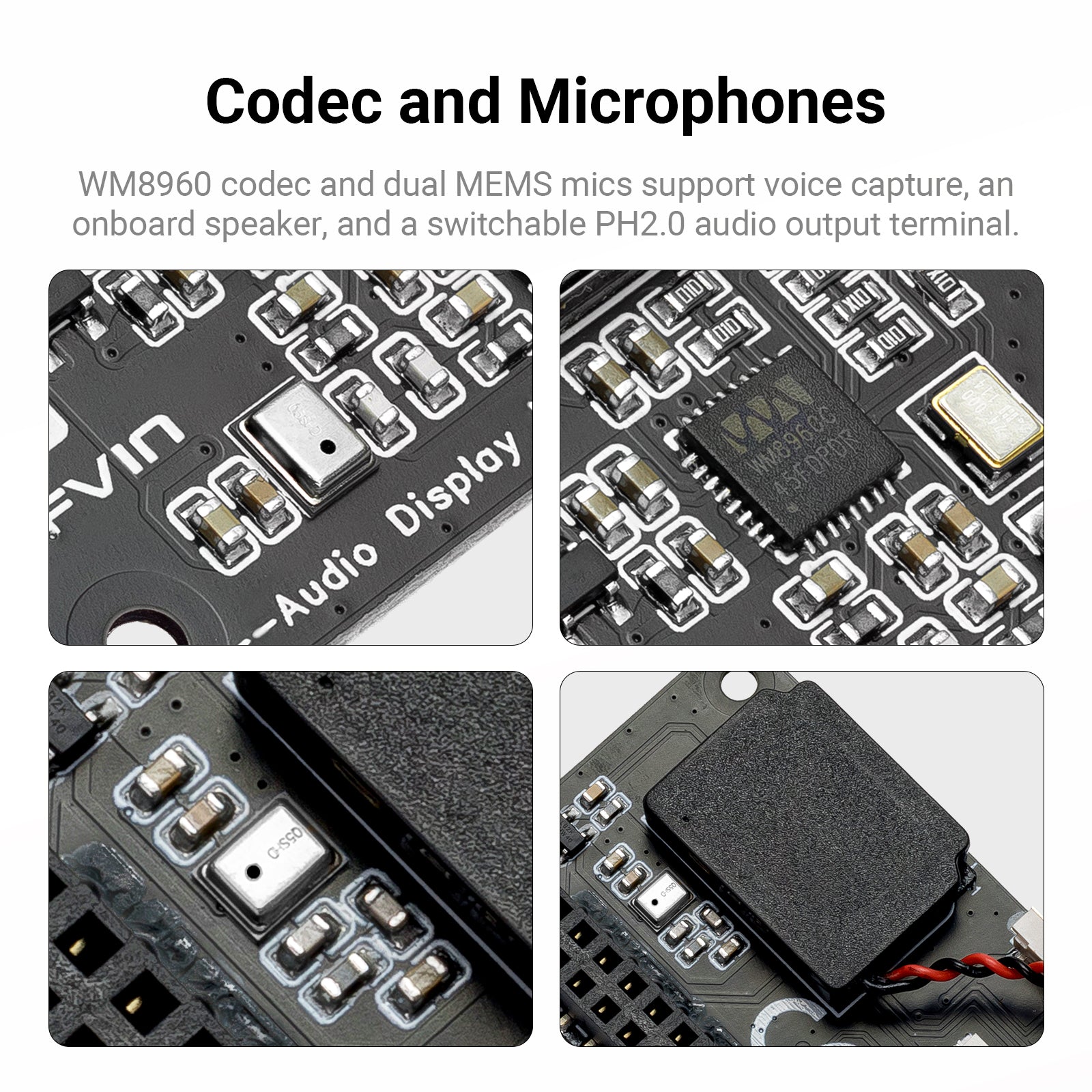 LAFVIN Audio Display HAT for Raspberry Pi with 1.69-inch Color Display Screen Audio + Display Expansion Board