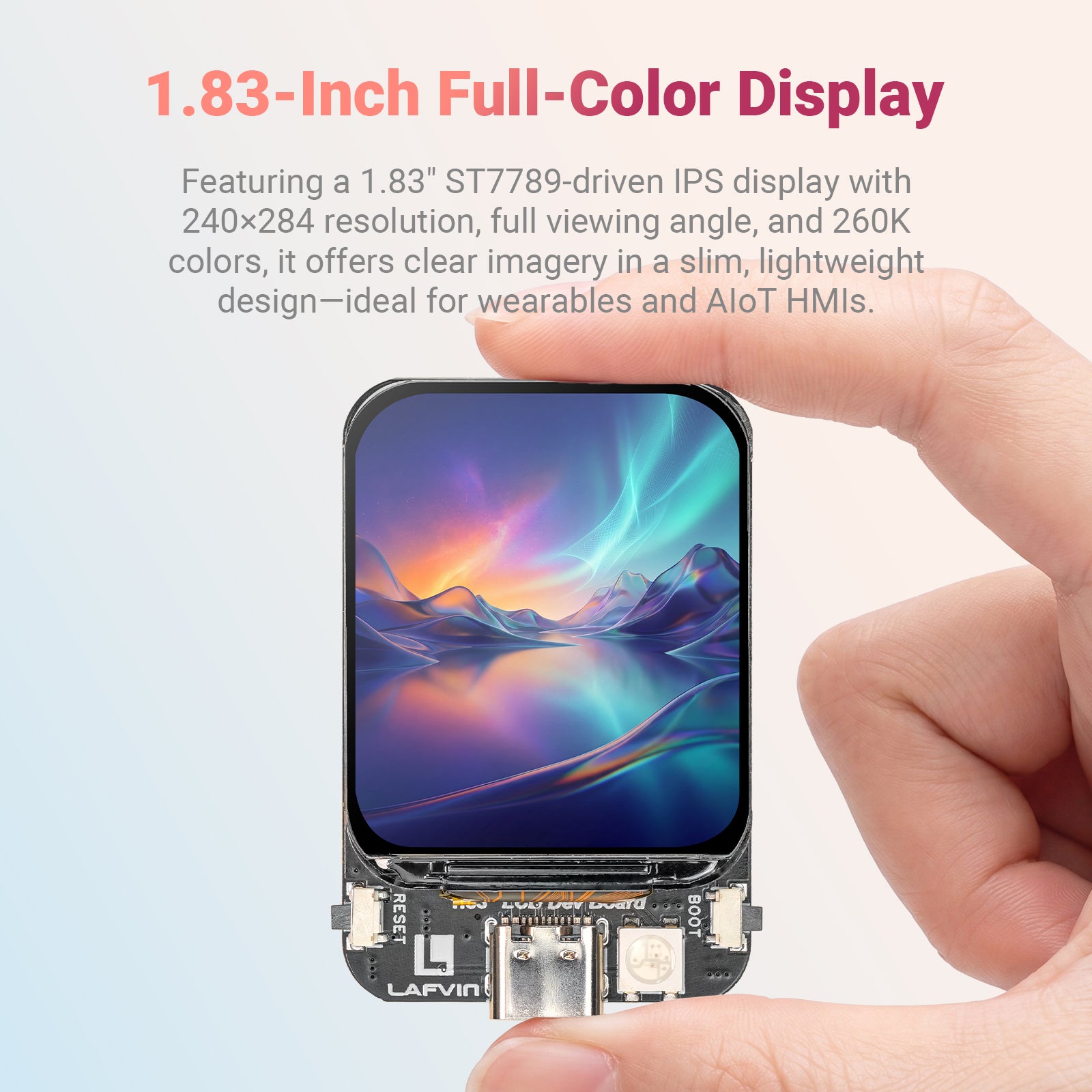 LAFVIN ESP32 S3 1.83 inch Development Board for Arduino IDE, Mini Display with ESP32-S3 N16R8 Chip