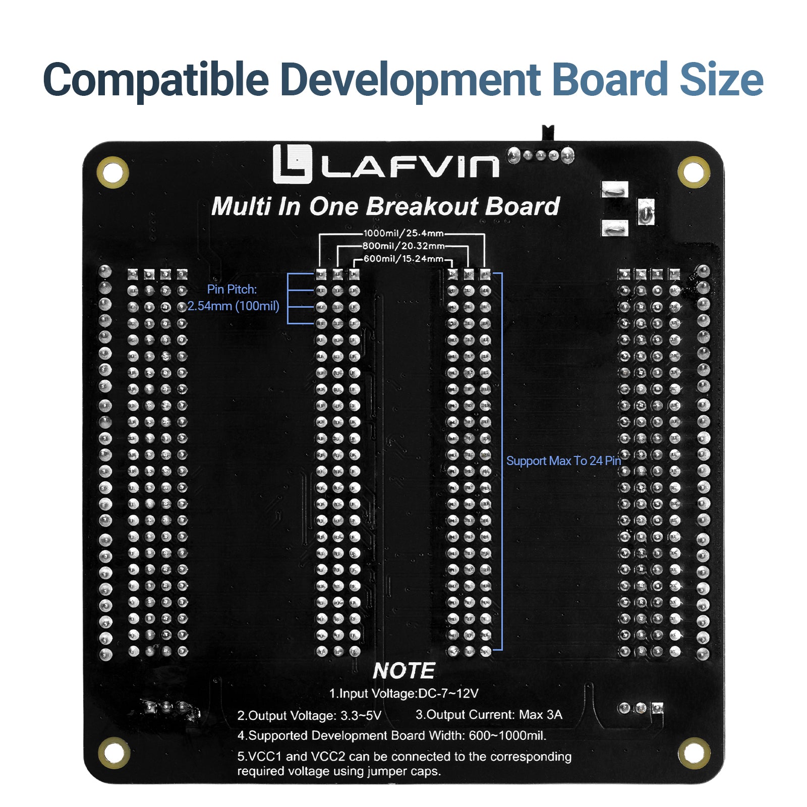 LAFVIN Multi in One Breakout Board, Multi-Channel GPIO Expansion Module Breadboard Extender for Arduino ESP32 ESP32-S3 Module