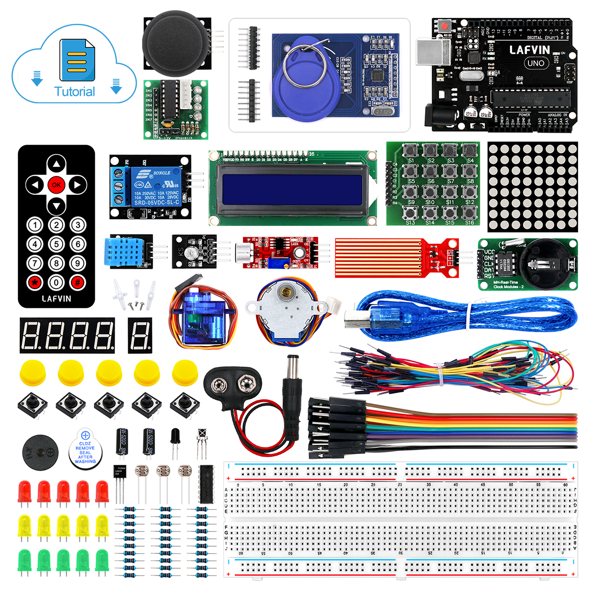 LAFVIN Starter Kit for Arduino UNO R3 Project UNO R3 Board Kit for Arduino Programming Project DIY Electronics Stater Learning Kit with Tutorial