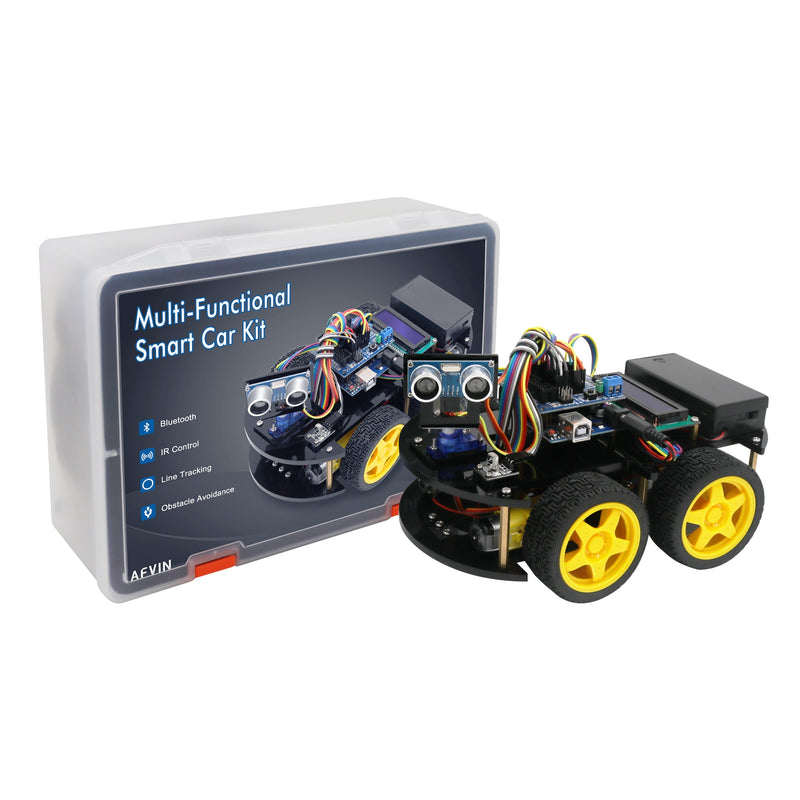 LAFVIN Multi-functional Smart Robot Car Kit for Arduino for UNO , with Ultrasonic Sensor, Bluetooth Module, Line Tracking Module