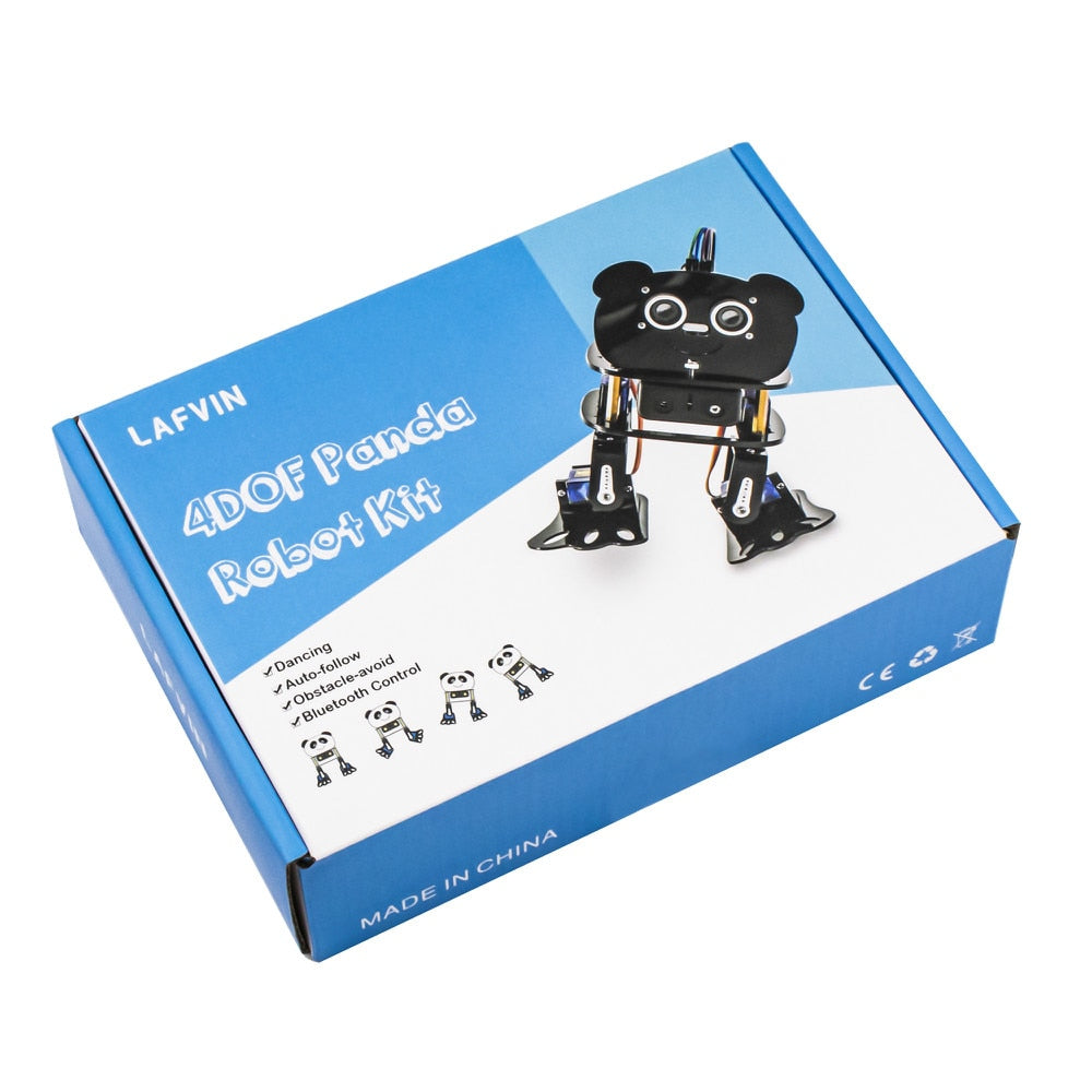 LAFVIN DIY 4-DOF Panda Robot Kit Programmable Dancing Robot Kit for Arduino Nano Electronic Kit/ Support Android APP Control