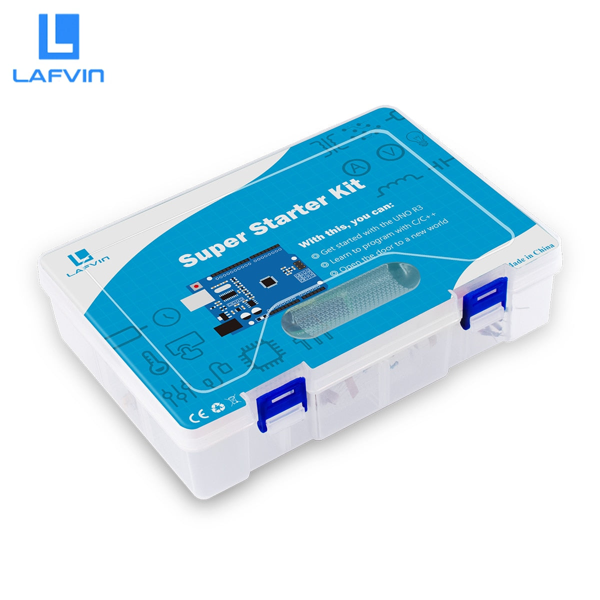 LAFVIN Super Starter Kit Learning Kit for Arduino UNO R3 DIY Kit with Retail Box - R3 CH340 Board