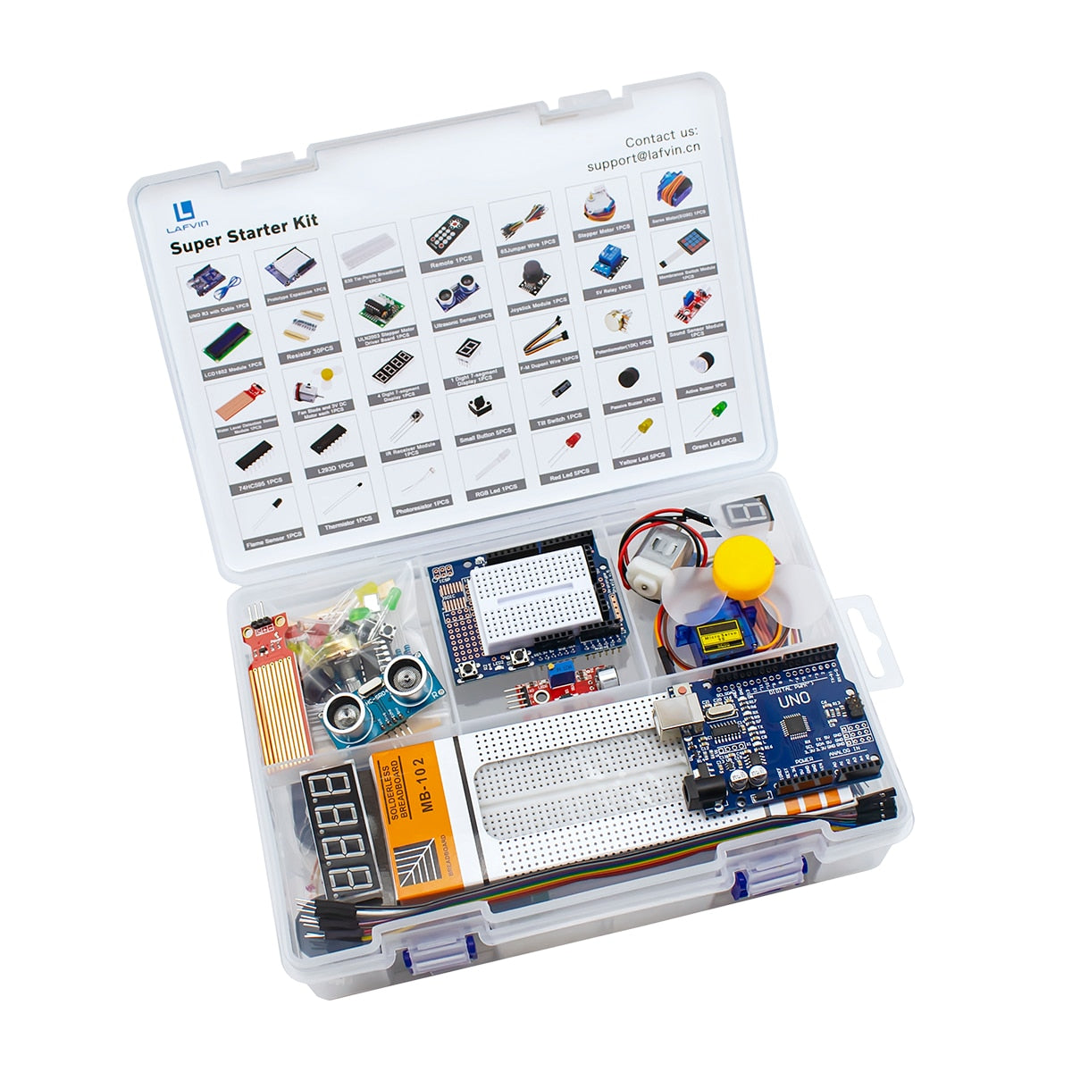 LAFVIN Super Starter Kit Learning Kit for Arduino UNO R3 DIY Kit with Retail Box - R3 CH340 Board
