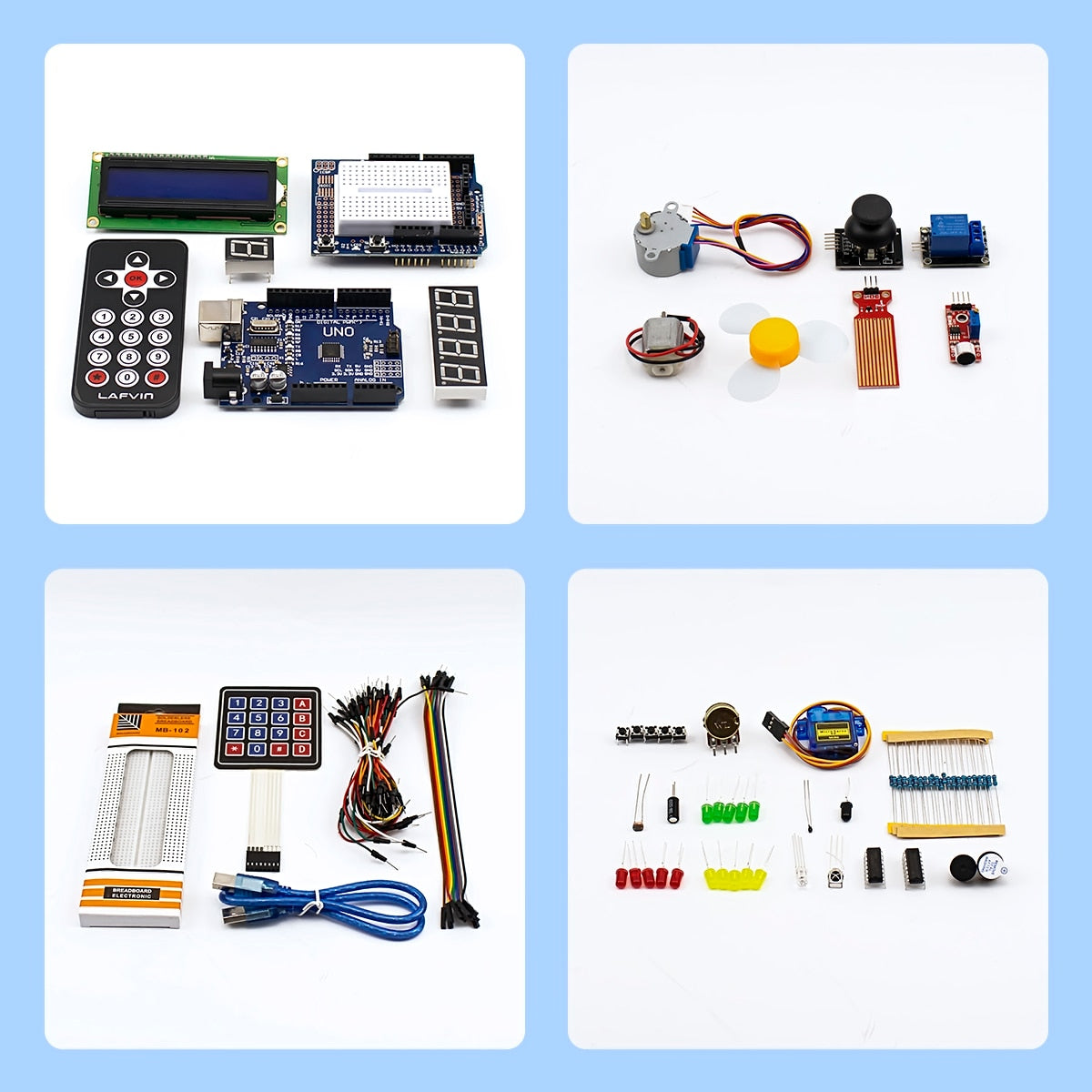 LAFVIN Super Starter Kit Learning Kit for Arduino UNO R3 DIY Kit with Retail Box - R3 CH340 Board