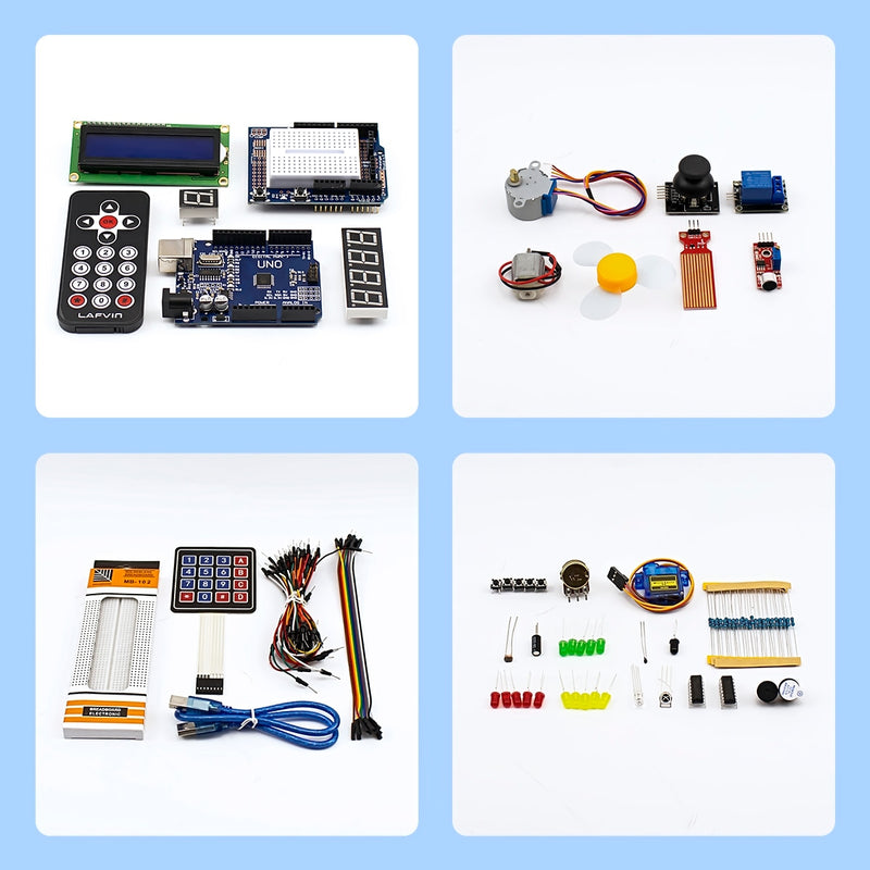 LAFVIN Super Starter Kit Learning Kits for Arduino UNO R3 DIY Kit with Retail Box - UNO R3 CH340 Board