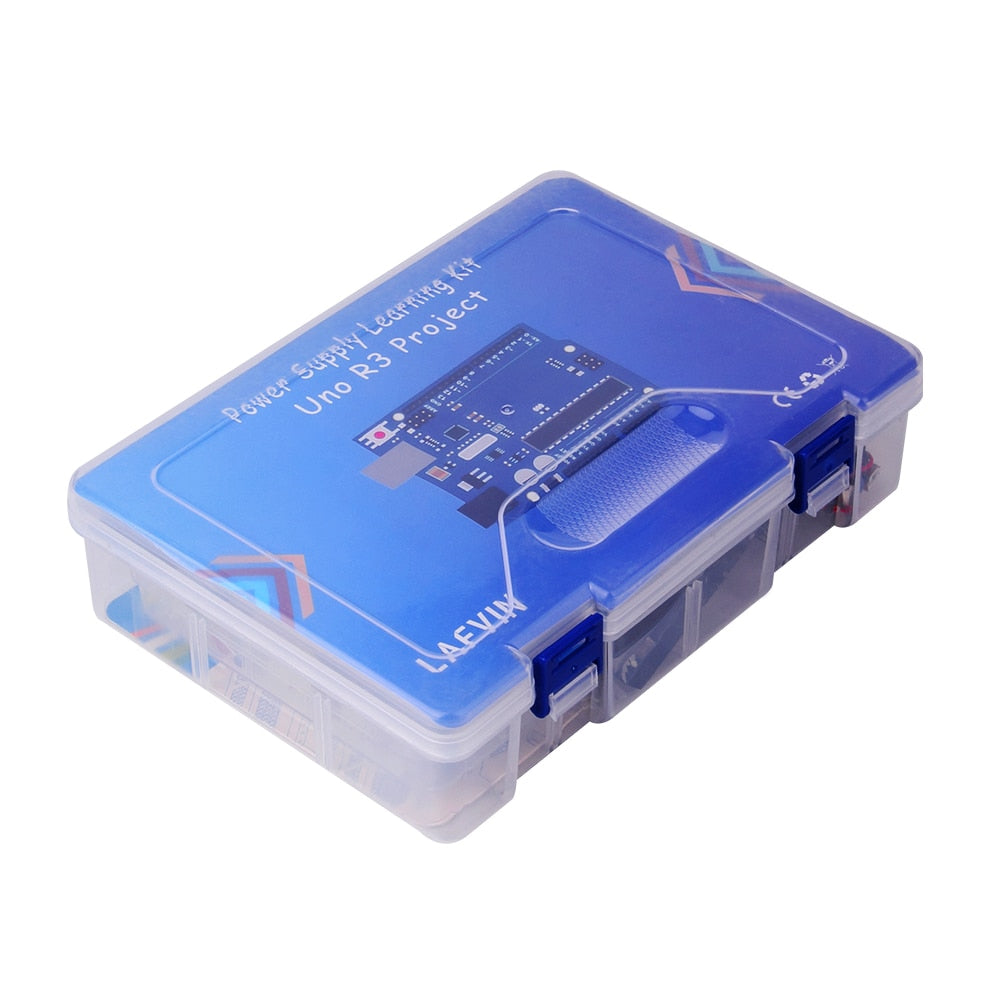 LAFVIN Power Supply Learning Kit for UNO R3 Project including Ultrasonic Sensor, LCD1602 with Tutorial for Arduino