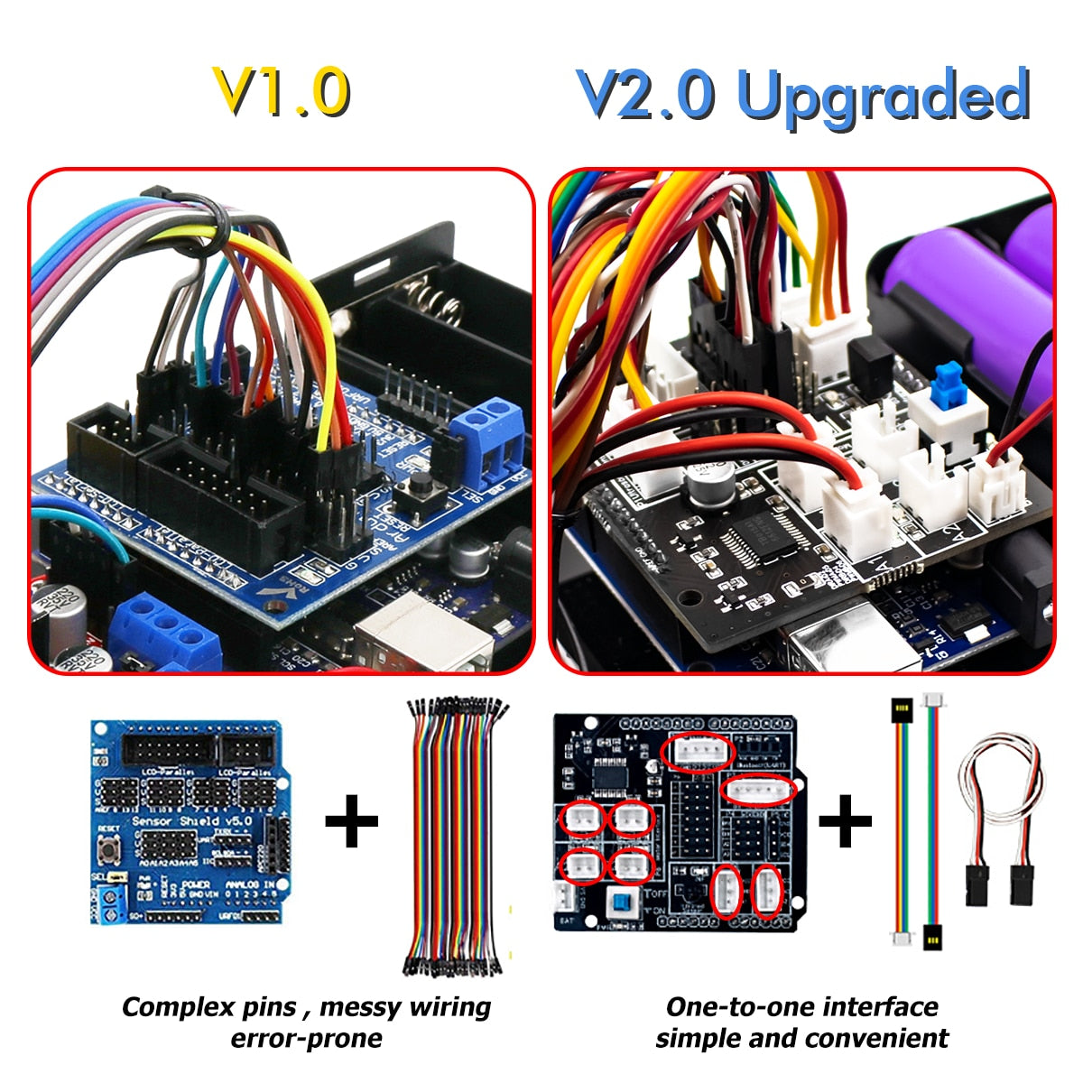 LAFVIN Smart Robot Car 2WD Chassis Kit Upgraded V2.0 for Arduino Robot STEM /Graphical Programming Robot Car