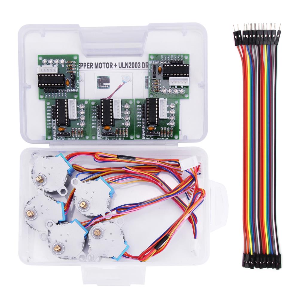 5Pcs/set 28BYJ-48 ULN2003 5V Stepper Motor + ULN2003 Driver Board for Arduino