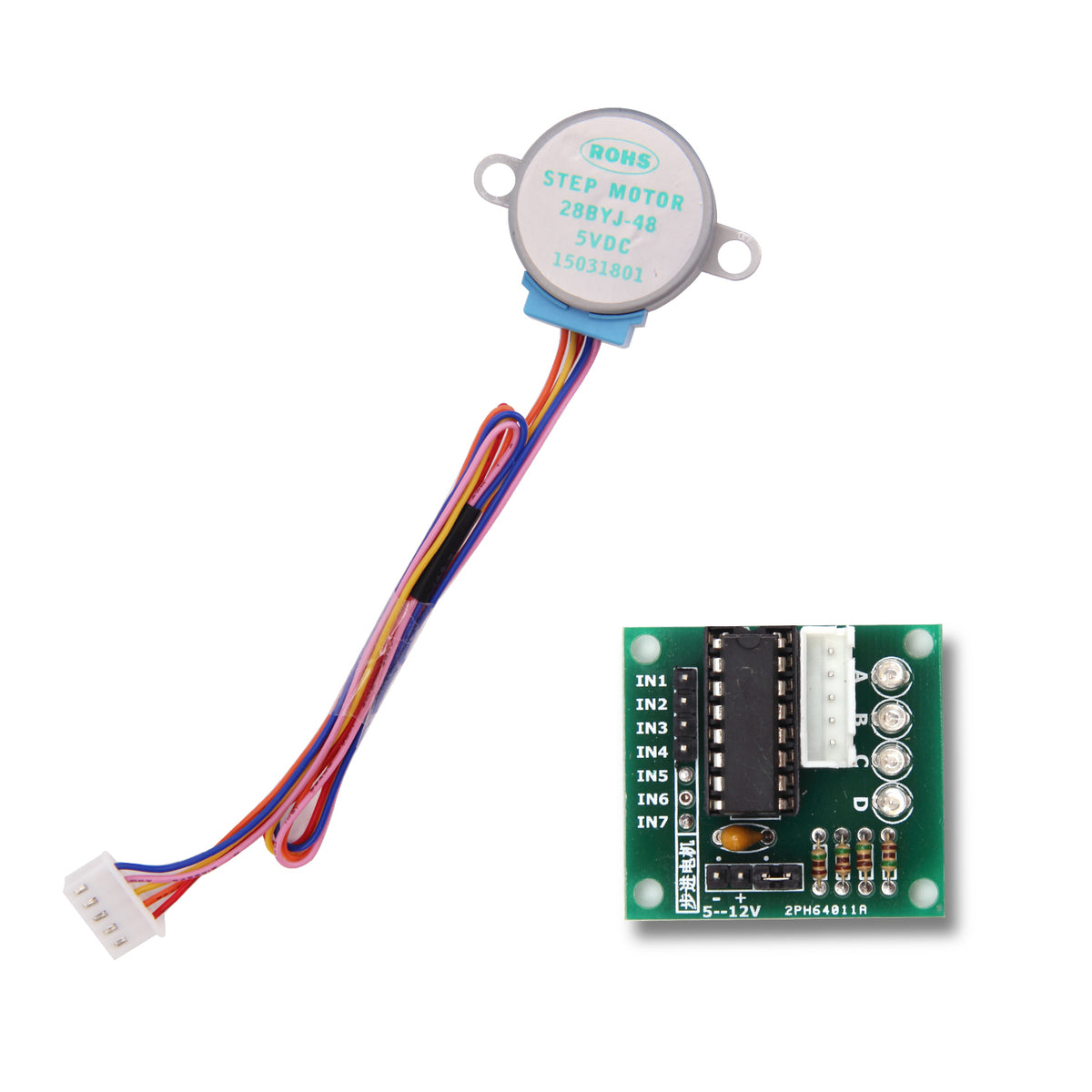 5Pcs/set 28BYJ-48 ULN2003 5V Stepper Motor + ULN2003 Driver Board for Arduino