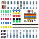 Electronics Component Pack with resistors, LEDs, Switch, Potentiometer for Arduino for UNO, MEGA2560, Raspberry Pi