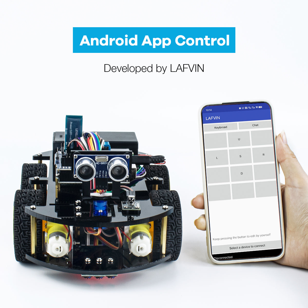 LAFVIN Robotic Starter Kit for Arduino Multi-function Robot Car DIY Electronic Kit with LCD Display