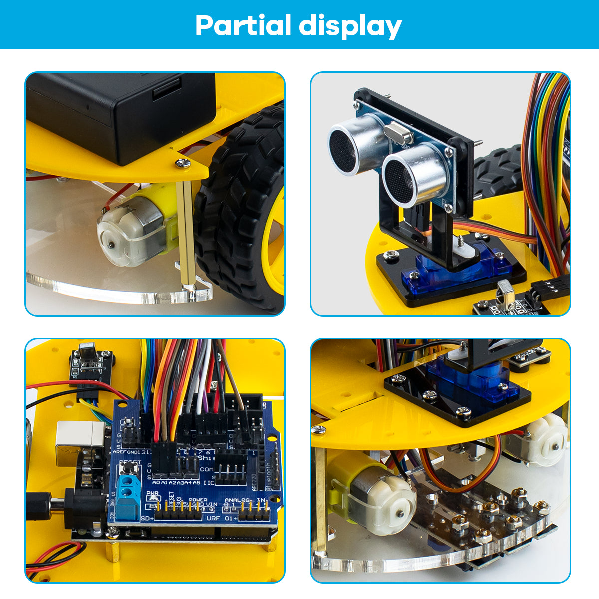 LAFVIN Robot Car Kit for Arduino for UNO R3 Programming Project 4WD Robotic Kit DIY Automation Robot Set with Tutorial