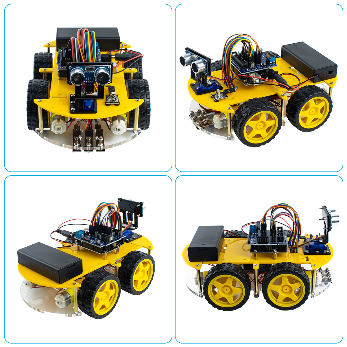 LAFVIN Robot Car Kit for Arduino for UNO R3 Programming Project 4WD Robotic Kit DIY Automation Robot Set with Tutorial