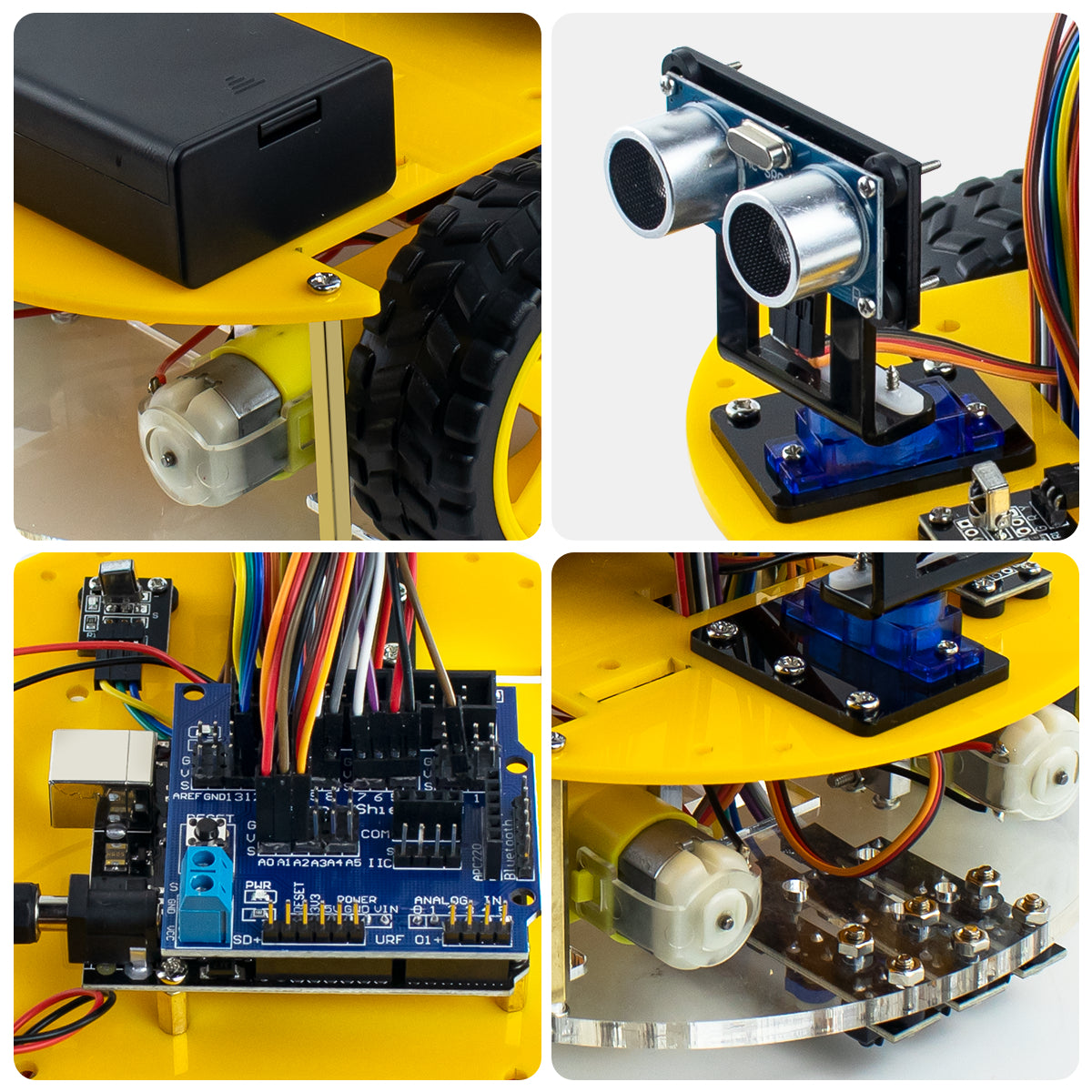 LAFVIN Robot Car Kit for Arduino for UNO R3 Programming Project 4WD Robotic Kit DIY Automation Robot Set with Tutorial