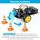 LAFVIN Smart Robot Car 2WD Chassis Kit with Ultrasonic Module, L298N Driver Board, Remote, IR Control for Arduino UNO DIY Kit