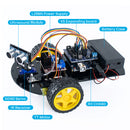 LAFVIN Smart Robot Car 2WD Chassis Kit with Ultrasonic Module, L298N Driver Board, Remote, IR Control for Arduino UNO DIY Kit