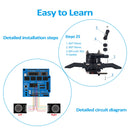 LAFVIN 4DOF Acrylic Robot Mechanical Arm Claw Kit for Arduino for UNO R3 DIY Robot with E-tutorial