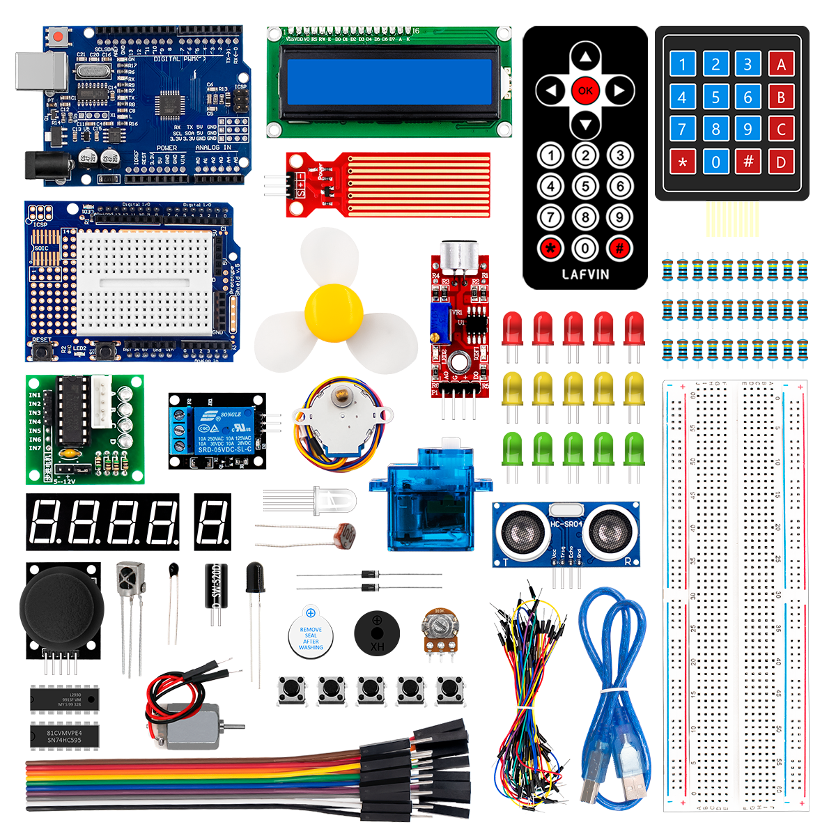 LAFVIN Super Starter Kit Learning Kit for Arduino UNO R3 DIY Kit with Retail Box - R3 CH340 Board