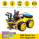 LAFVIN 4WD Smart Robot Car Kit Upgraded V2.0 for Arduino Starter Set STEM Intelligent Robot Car