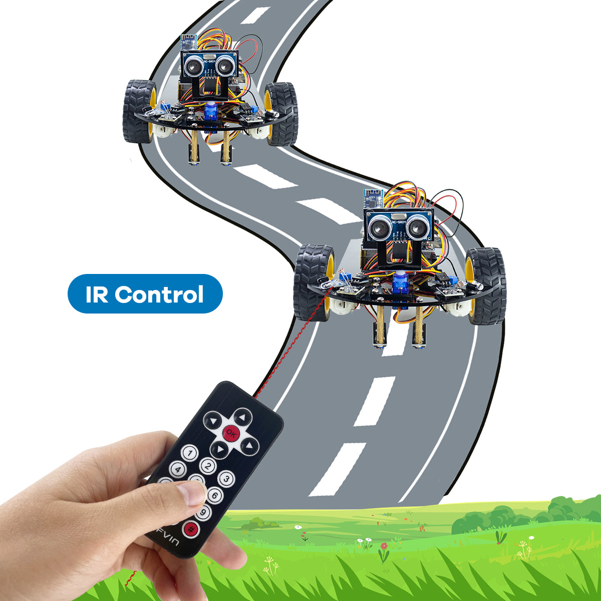 LAFVIN Smart Robot Car 2WD Chassis Kit Upgraded V2.0 for Arduino Robot STEM /Graphical Programming Robot Car