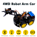 LAFVIN Mechanical 4WD Robot Arm Car Kit for Arduino Smart Robot Car Set for Learning Education Automation Kits