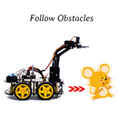 LAFVIN Mechanical 4WD Robot Arm Car Kit for Arduino Smart Robot Car Set for Learning Education Automation Kits