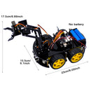 LAFVIN Mechanical 4WD Robot Arm Car Kit for Arduino Smart Robot Car Set for Learning Education Automation Kits