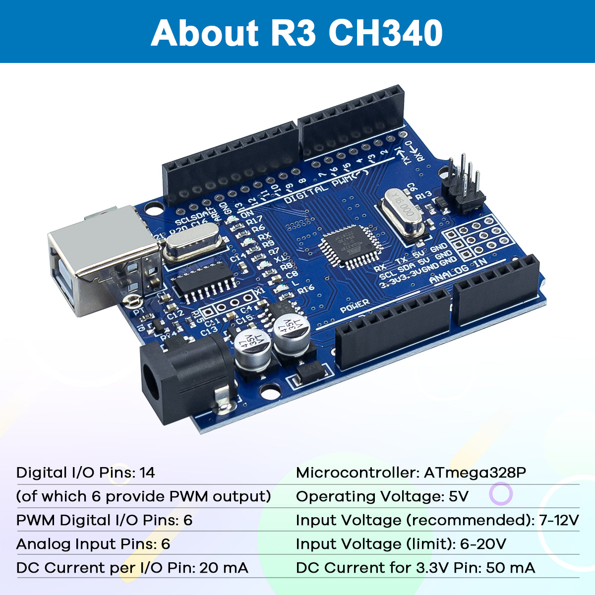 LAFVIN Sensor Module Starter Kit Sensor Blocks for Arduino with R3 Board, 0.96" OLED 1602 LCD Module, Breadboard, with Tutorial