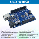 LAFVIN Sensor Module Starter Kit Sensor Blocks for Arduino with R3 Board, 0.96" OLED 1602 LCD Module, Breadboard, with Tutorial