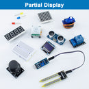 LAFVIN Sensor Module Starter Kit Sensor Blocks for Arduino with R3 Board, 0.96" OLED 1602 LCD Module, Breadboard, with Tutorial