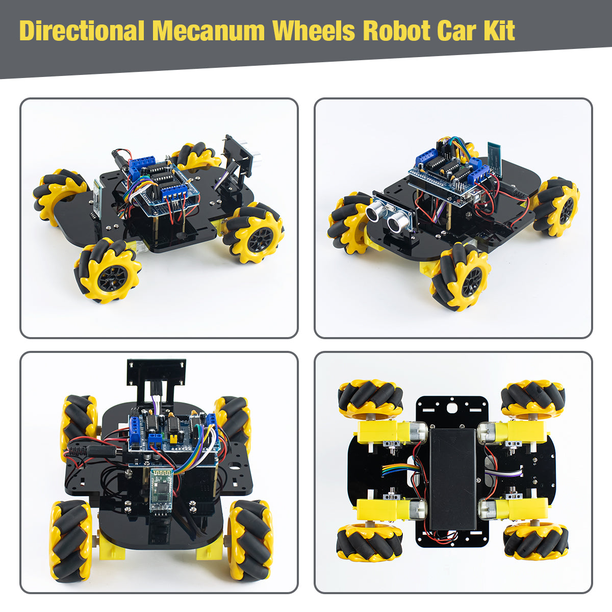 LAFVIN 4WD Mecanum Robot Car for Arduino Robot Car Kit Smart DIY Programming Project
